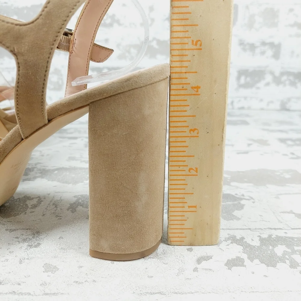 New Kate Spade Delia Tan High Heel Platform Sandal H934